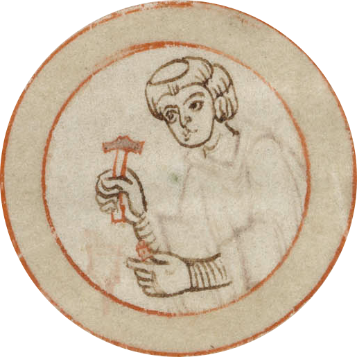 Medieval medallion illustration: making its clasp